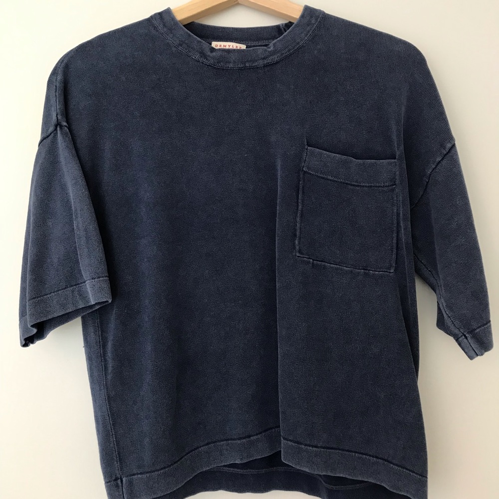Blue sweater tee